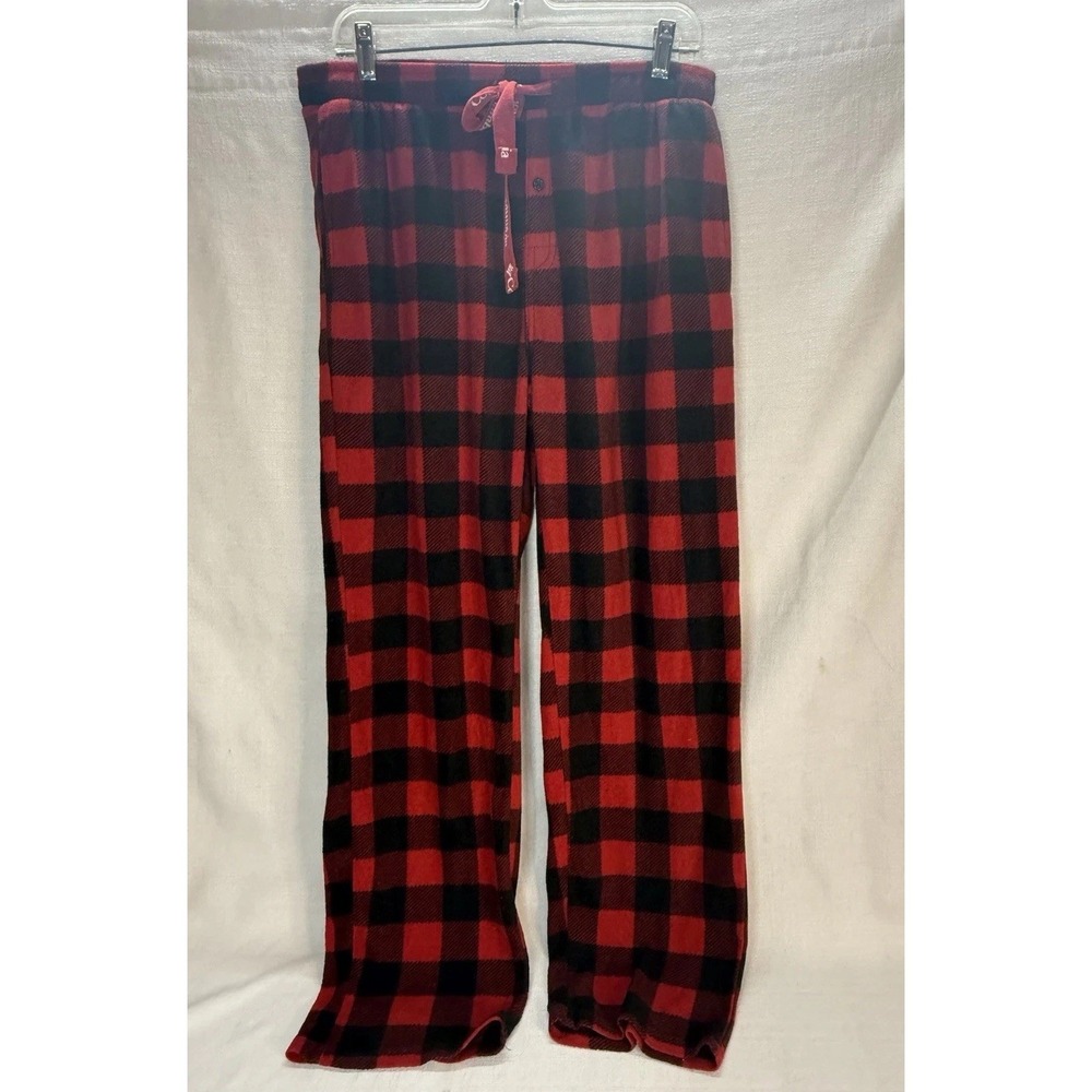 Columbia Men's Size Medium Red Black Buffalo Plaid Pajama Pants